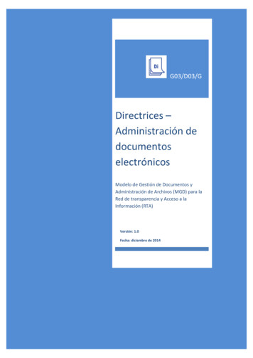 Directrices Administración De Documentos Electrónicos