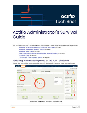 Actifio Administrator's Survival Guide