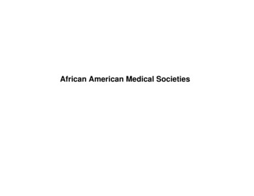 African American Medical Societies