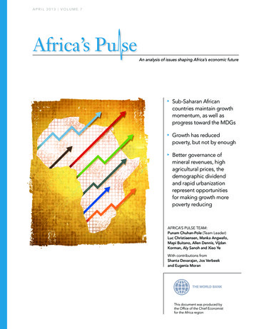An Analysis Of Issues Shaping Africa's Economic Future