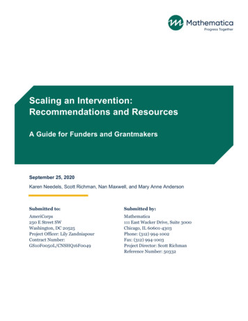 Scaling An Intervention: Recommendations And Resources