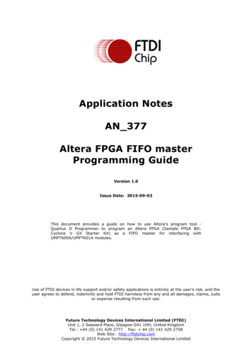 Altera FPGA FIFO Master Programming Guide - FTDI