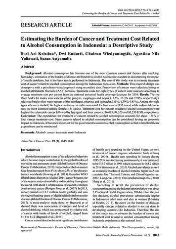 Estimating The Burden Of Cancer And Treatment Cost Related To Alcohol .