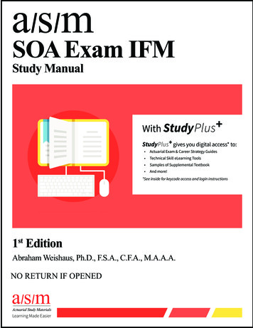 SOA Exam IFM - The Actuarial Bookstore