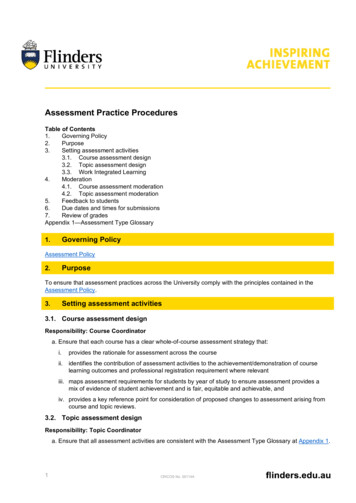 Assessment Practice Procedures - Flinders University