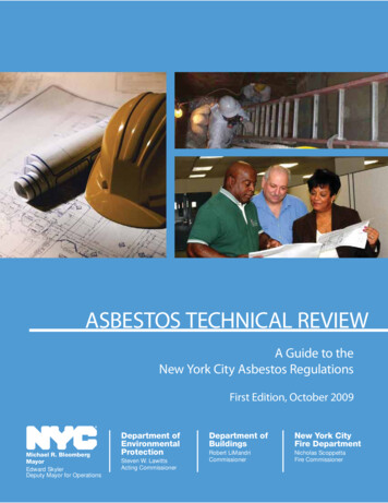 ASBESTOS TECHNICAL REVIEW - New York City