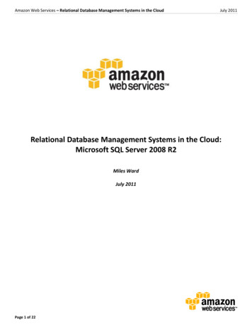 Relational Database Management Systems In The Loud: Microsoft SQL .