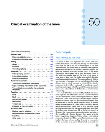 50 - Clinical Examination Of The Knee