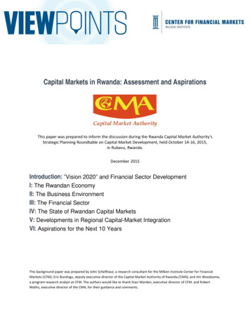 Capital Markets In Rwanda: Assessment And Aspirations
