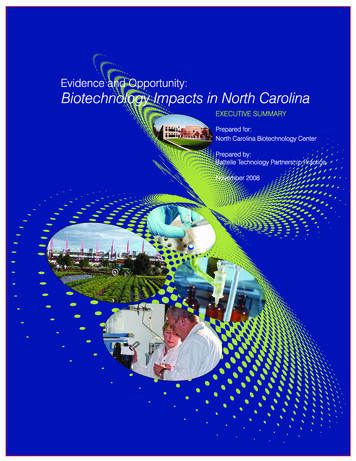 : Biotechnology Impacts In North Carolina