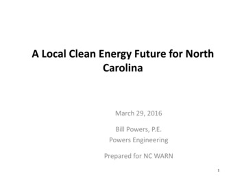 A Local Clean Energy Future For North Carolina - NC WARN