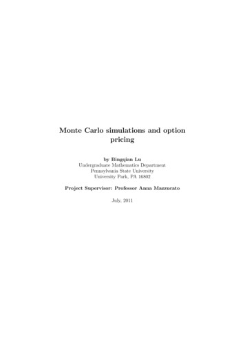 Monte Carlo Simulations And Option Pricing