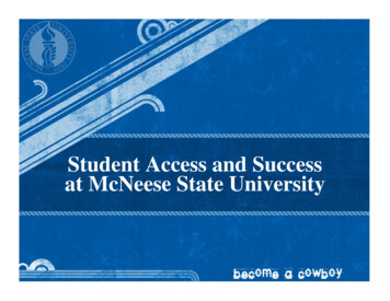 Student Access And Success At McNeese State University