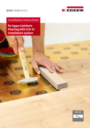 For Egger Laminate Flooring With CLIC It! Installation System