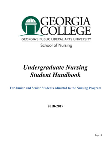 Undergraduate Nursing Student Handbook - Georgia College & State University