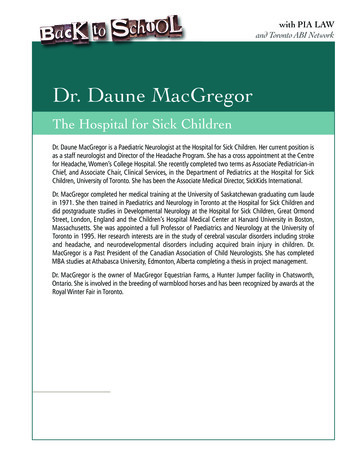 Dr. Daune MacGregor - PIA Law