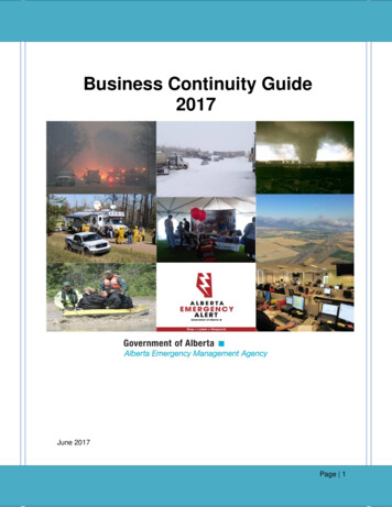 Business Continuity Guide - Alberta