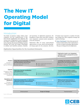 The New IT Operating Model For Digital - TribalMind