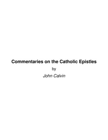 Commentaries On The Catholic Epistles - Bible Study Guide