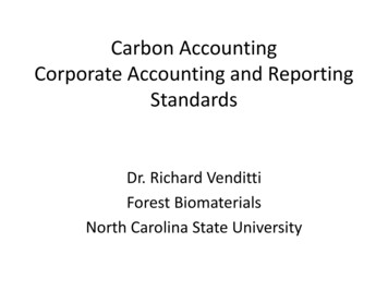 Carbon Accounting Corporate Accounting And Reporting Standards