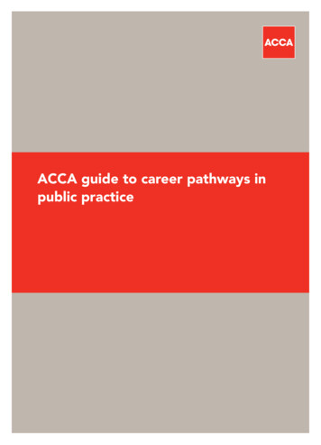 ACCA Guide To Career Pathways In Public Practice