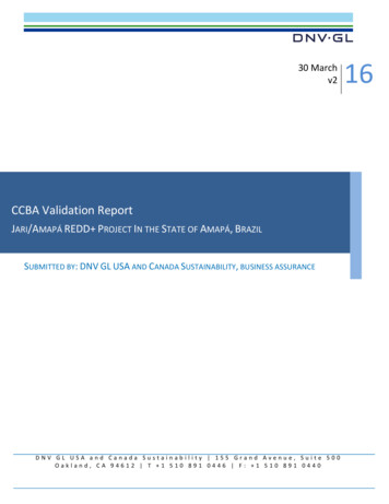 CCBA Validation Report