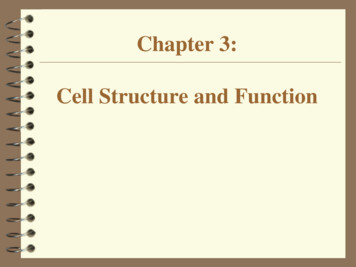 Chapter 3: Cell Structure And Function - Los Angeles Mission College