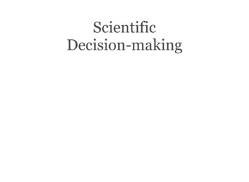 Scientific Decision-making - University Of Texas At Austin