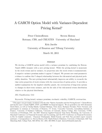 A GARCH Option Model With Variance-Dependent Pricing Kernel