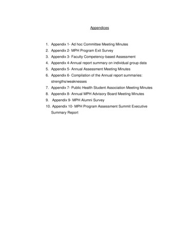 Appendices 1. Appendix 1- Ad Hoc Committee Meeting Minutes