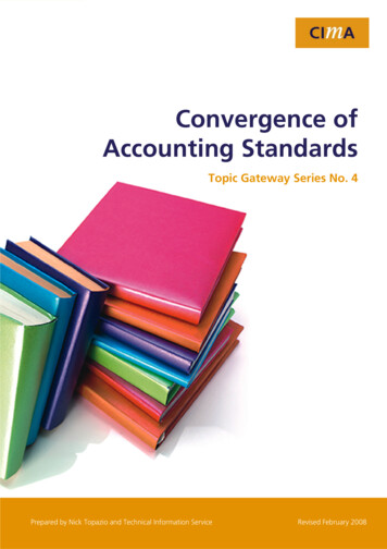 Convergence Of Accounting Standards Topic Gateway