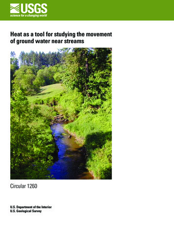 Heat As A Tool For Studying The Movement Of Ground Water Near . - USGS