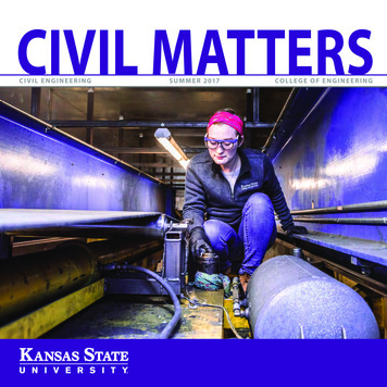 Civil Matters - College Of Engineering Kansas State University
