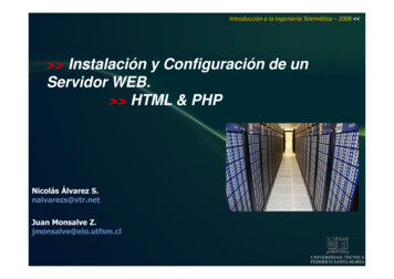 >> Instalación Y Configuración De Un Servidor WEB. >> HTML & PHP