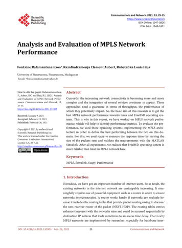 Analysis And Evaluation Of MPLS Network Performance