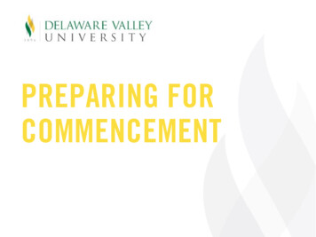 PREPARING FOR COMMENCEMENT - Delaware Valley University