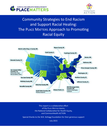 Community Strategies To End Racism And Support Racial Healing