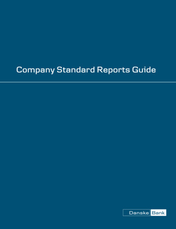 Company Standard Reports Guide - Danske Bank