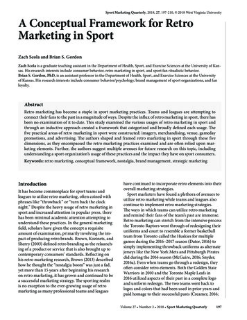 A Conceptual Framework For Retro Marketing In Sport