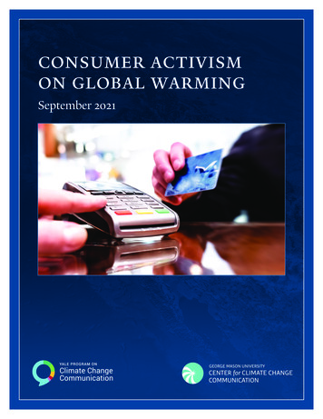 Consumer Activism On Global Warming
