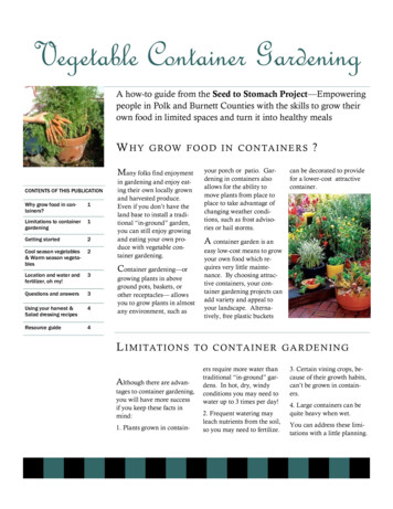 Vegetable Container Gardening - Extension Polk County