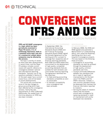 01 TEChNICAl Convergence Ifrs And Us - ACCA Global