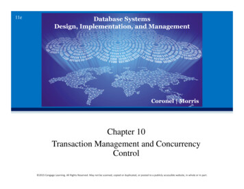 Chapter 10 Transaction Management And Concurrency Control