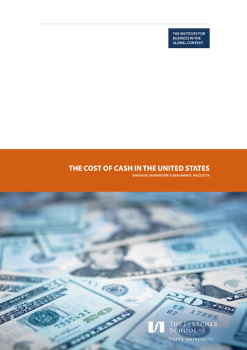 THE COST OF CASH IN THE UNITED STATES - Tufts University