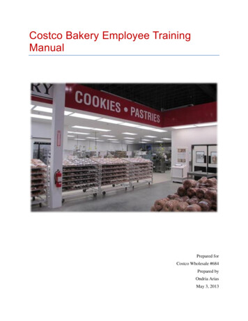 Costco Bakery Employee Training Manual - Ondria's E-portfolio