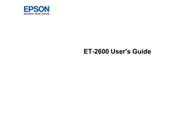 User's Guide - ET-2600
