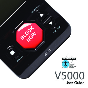 V5000 User Guide Web-use - Caregiver Products