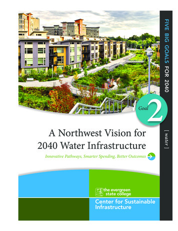 FOR 2040 A Northwest Vision For 2040 Water Infrastructure