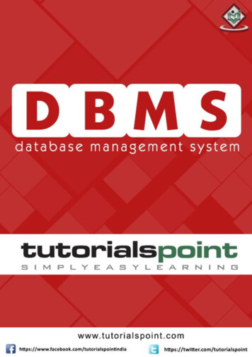 About The Tutorial - DBMS - Tutorialspoint