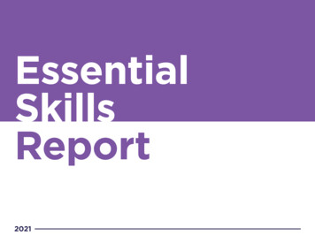 Essential Skills Report - The DeBruce Foundation